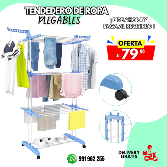 TENDEDERO DE ROPA PLEGABLE