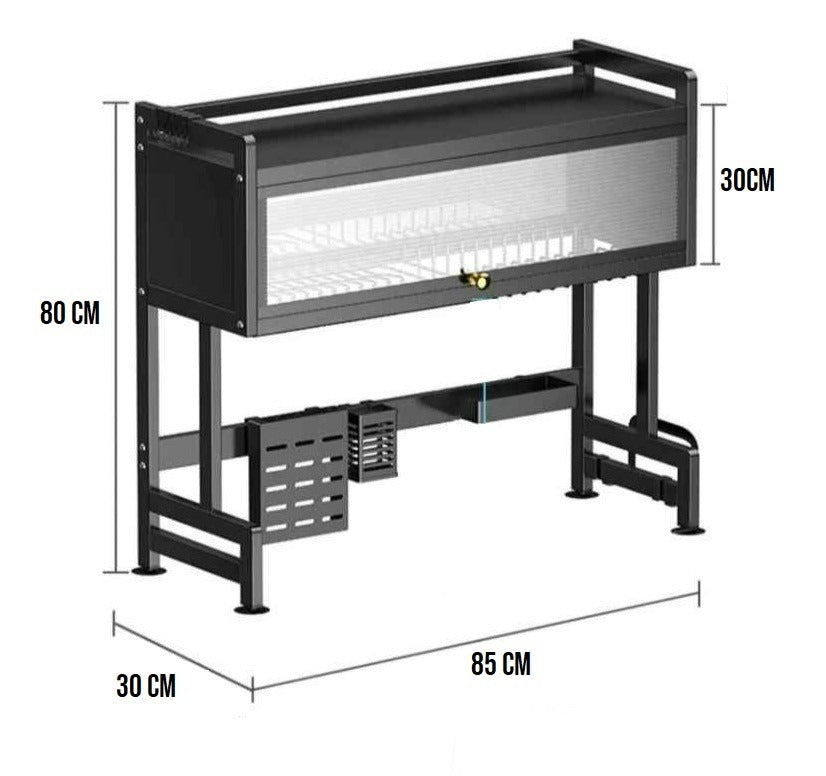 ESCURRIDOR DE PLATOS CON TAPA DE 85 CM