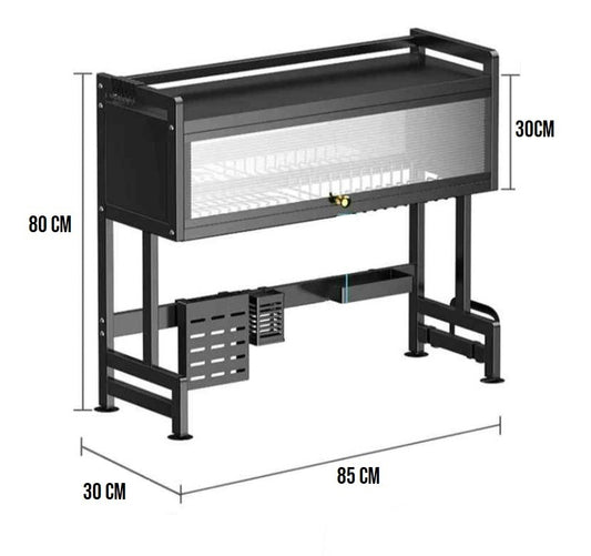 ESCURRIDOR DE PLATOS CON TAPA DE 85 CM