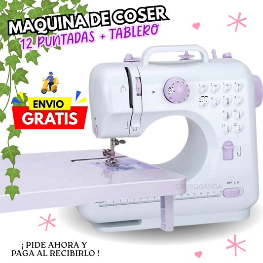 MAQUINA DE COSER 12 PUNTADAS CON MESITA